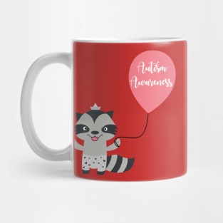 Autism Awareness Raccoon Mug